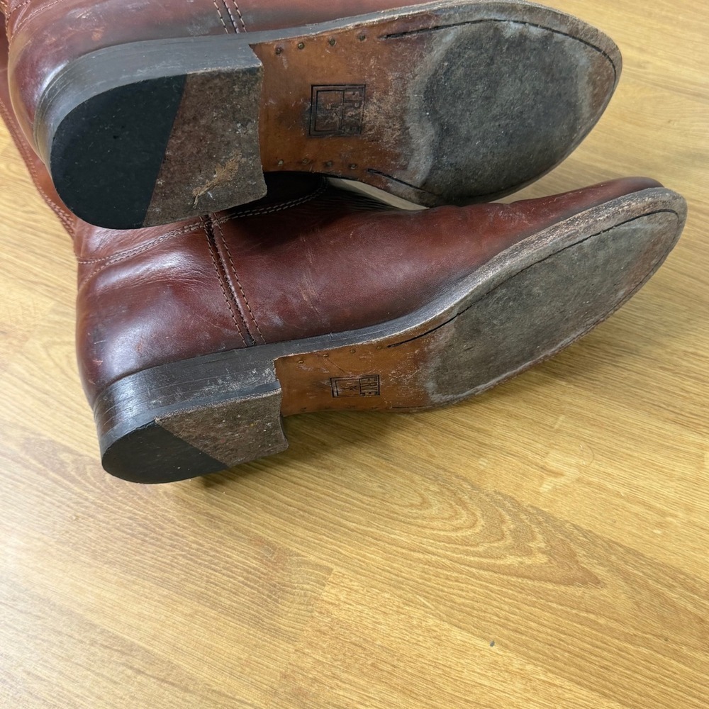 FRYE Melissa Brown Leather Boots Size 7B - Picture 7 of 9